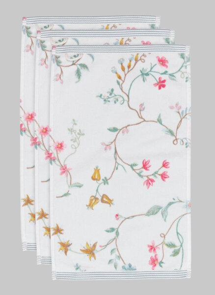 3er Set Gästetücher Les Fleurs