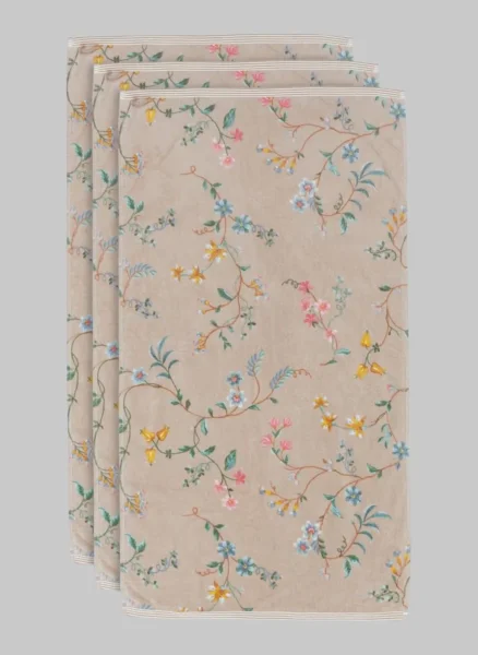 3er Set Handtücher Les Fleurs