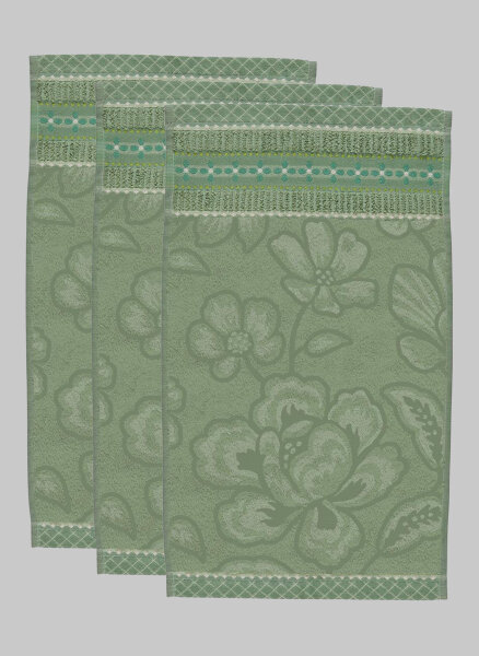 3er Set Handtücher Jasmin Jacquard