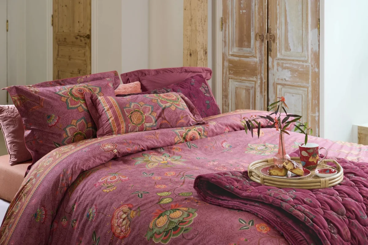 Pip Studio Mumbai Evening – Set Detail, Dunkelrosa